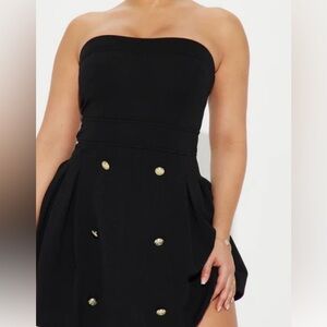Fashion Nova Black Strapless Dress